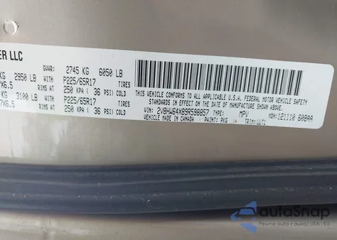 2009 Volkswagen Routan Sel Premium из США, поврежденный, VIN 2V8HW64X89R598857